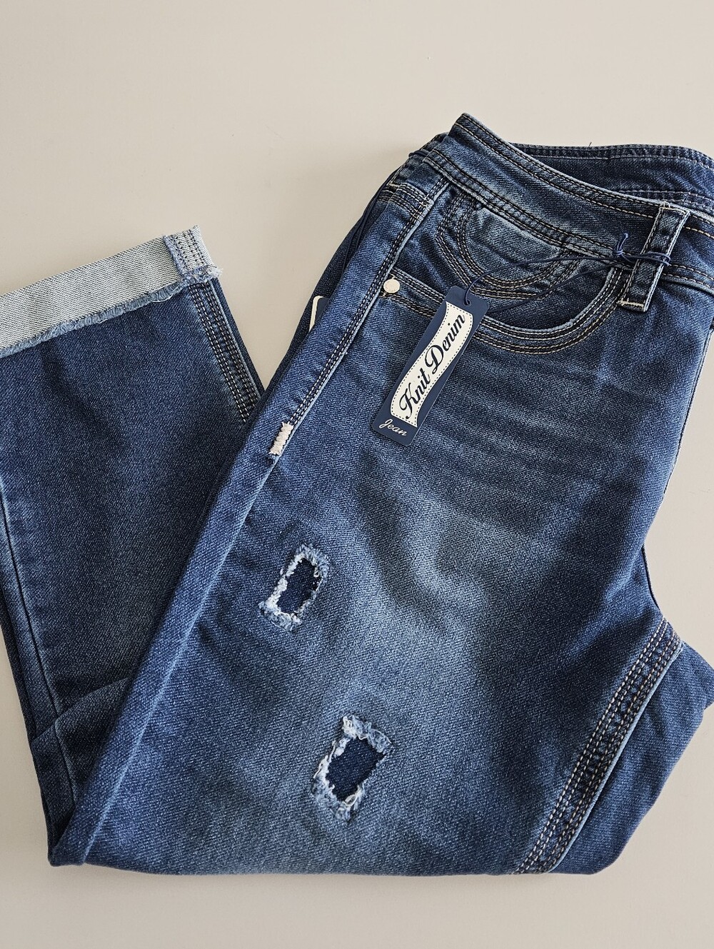 New Seven7 Frayed Cropped Jeans 8
